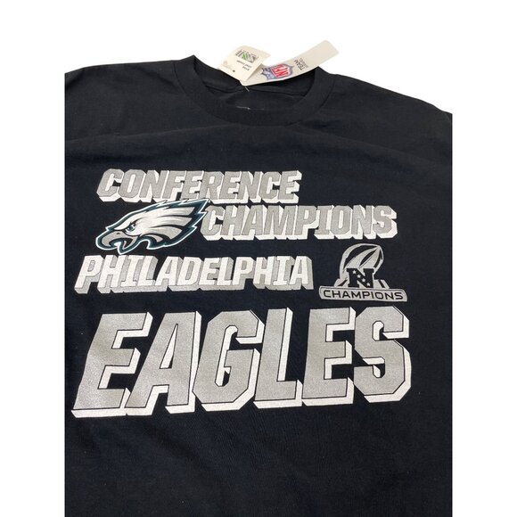 Philadelphia Eagles NFL Conference Champions T-Shirt Black size L/G SKU 8507 - Picture 3 of 9